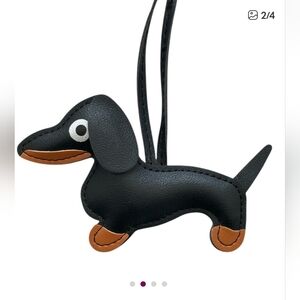 Black and Brown Dachshund Bag Charm